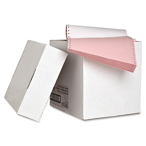 Sparco Products 3-Part Continuous-Form Carbonless Printer Paper, 9-1/2" x 11", White/Yellow/Pink, 1 Box