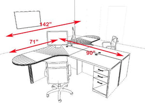 UTM Furniture Modern Executive Office Workstation Desk Set, CH-AMB-S31