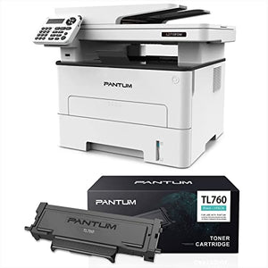 All in One Monochrome Printers Laserjet Machine Printers Multifunction Black and White Wireless Laser Printer Copier, Scanner and Fax with ADF, Pantum L2710FDW(V1M58A) with TL760