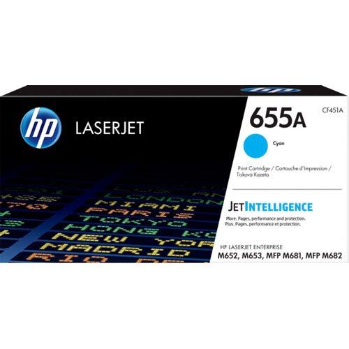 HP 655A (CF451A) Cyan Toner Cartridge for HP Color LaserJet Enterprise M652 M653 M681 M682