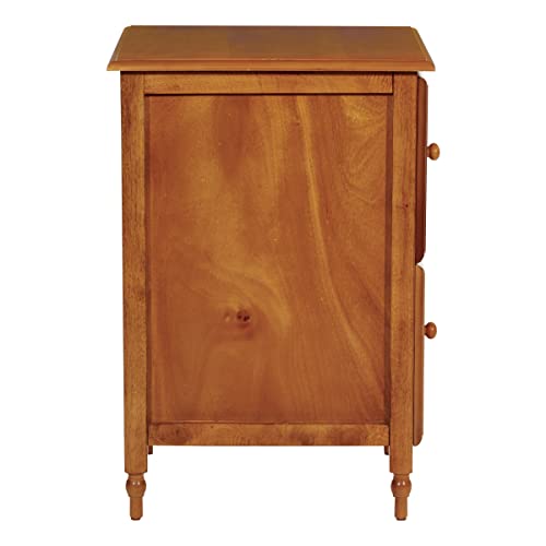 OSP Home Furnishings Knob Hill Collection File Cabinet for Letter Size Files, Antique Cherry Finish