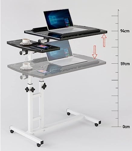 OGRAFF Rolling Laptop Table for Couch - Adjustable Height Presentation Cart