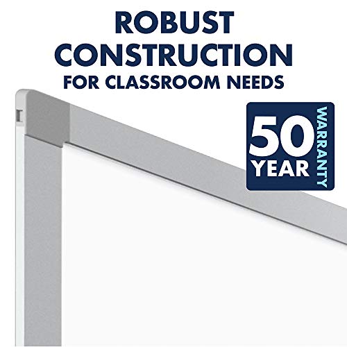 Quartet Porcelain Whiteboard, Magnetic Dry Erase White Board, 4' x 6', Aluminum Frame (PPA406)