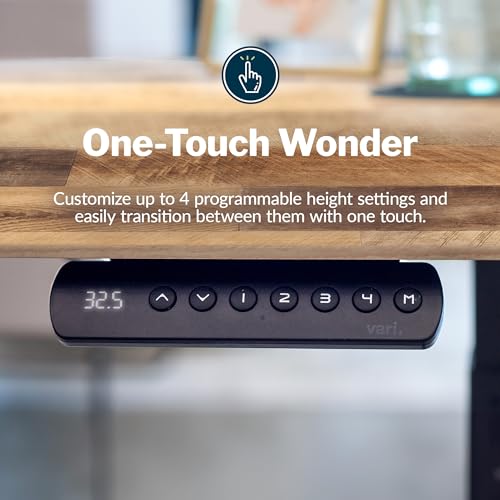 Vari Electric Standing Desk Height Adjustable (72x30) - Sloped Ergonomic Front Edge, Reclaimed Wood - 2 Packages