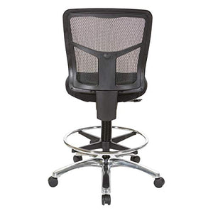 Office Star Drafting Chair with Footring, Coal FreeFlex and Chrome Base