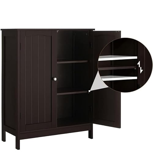 WAWJB Lockers Floor Lockers with 2 Adjustable Shelves and 2 Doors Entrance Wooden Shoe Lockers