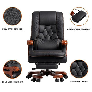 None Ergonomic Full Reclining Office Chair with Pedal - Black, As Shown Size