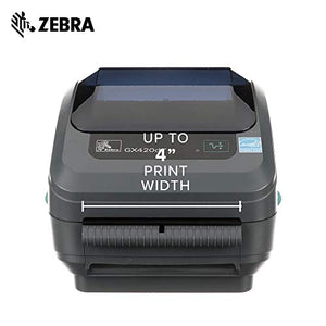 Zebra - GX420d Direct Thermal Desktop Printer for Labels, Receipts, Barcodes, Tags, and Wrist Bands - Print Width of 4 in - USB, Serial, and Ethernet Port Connectivity (Includes Peeler)