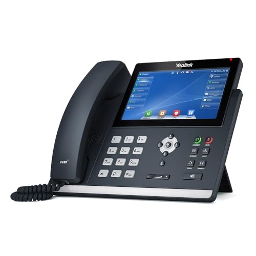 MM MISSION MACHINES Business Phone System Y400: Yealink T48U Phones + Server + 1 Year Phone Service (4 Phone Bundle)