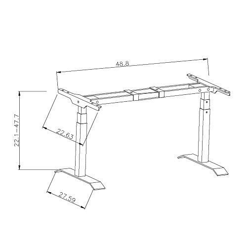 Caesar Hardware A3-52A Ergonomic 52-in 3 Memory Buttons LED Electric Automatic Height Adjustable Sit to Stand Work Office Desk with White Legs, Off White Maple