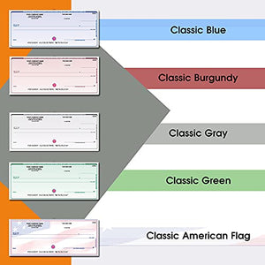 Checks for Less Business Checks, Laser Voucher Checks with Lines, Top Check Format w/Two Vouchers – QuickBooks Compatible Checks, Business Laser Checks or Inkjet (Classic Blue, Quantity 3,000)