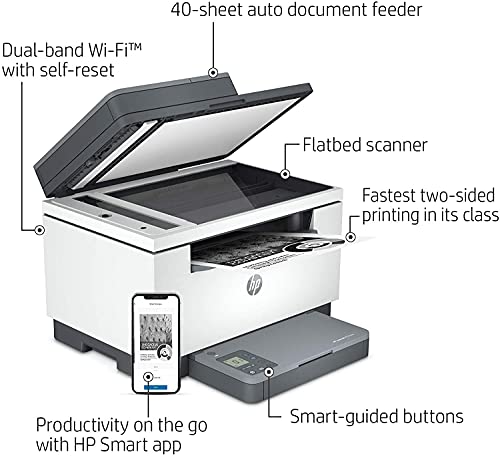 HP Laserjet MFP M234sdw Wireless Black & White All-in-One Printer, with Fast 2-Sided Printing (6GX01F) and Instant Ink $5 Prepaid Code