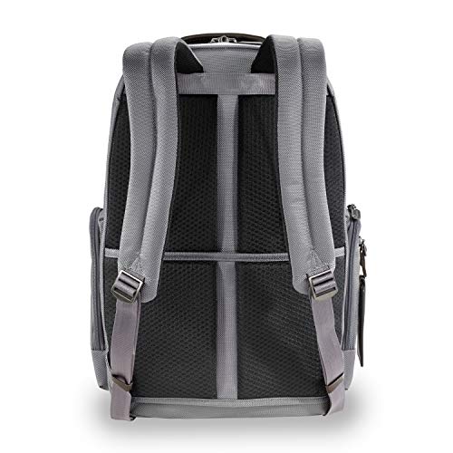 Briggs & Riley @Work Laptop Backpack for women and men. Fits up to 15.6 inch laptop. Business Travel Laptop Backpack with RFID Blocking Pocket, Grey