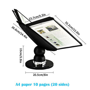 None Desktop Reference System Small Durable Desk Display Unit Black Gray 10 20 Documents Restaurant Menu Book