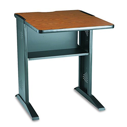 Safco Products Reversible Top Fax/Printer Machine Stand, 24" Wide, Mahogany/Medium Oak