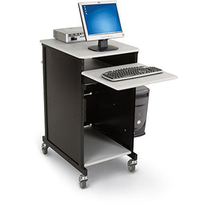 Balt Presentation Cart with CPU Holder, 18-Inch by 20-Inch by 47-1/2-Inch, Gray/Black