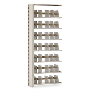 Tennsco 1288ACSD Steel Add-On Unit, 7-Shelf, Snap-Together, 36x12x88, Sand