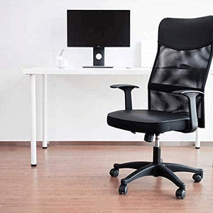 QZWLFY Drafting Office Chair in Black - Adjustable Standing Desk Chair