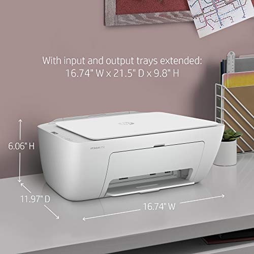 HP DeskJet Series Wireless All-in-One Color Inkjet Printer - Print, Scan, Copy -for Home Business Office - Icon LCD Display, Instant Ink Ready, Up to 1200 x 1200 dpi, Bluetooth 4.1, WiFi, USB