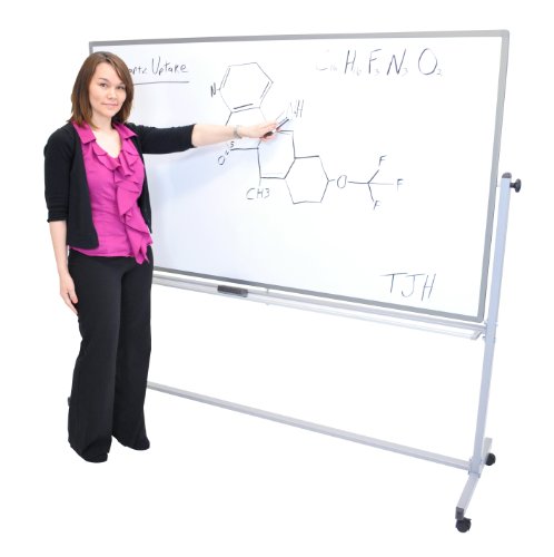 Luxor MB7240WW Double Sided Magnetic Mobile Whiteboard - 72" x 40"