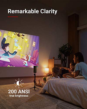 Anker Nebula Apollo, Wi-Fi Mini Projector, 200 ANSI Lumen Portable Projector, 6W Speaker, Movie Projector, 100 Inch Picture, 4-Hour Video Playtime, Neat Projector, Home Entertainment—Watch Anywhere