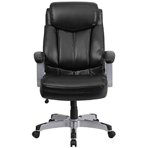 Flash Furniture HERCULES Series Big & Tall 500 lb. Rated Black Leather Executive Swivel Chair with Arms