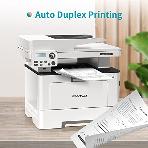 Laser Printer All in one Monochrome Multifunction Black and White Printer 40ppm,Auto Duplex,Copy＆Scan,Network and USB Only,Pantum BM5100ADN