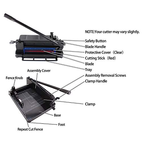 TEXALAN 17'' Blade A3 Heavy Duty Guillotine Paper Cutter A3-17'' Paper Cutter Black