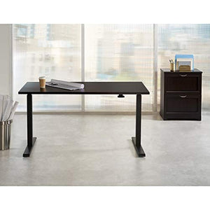 Realspace Magellan 60"W Pneumatic Height-Adjustable Standing Desk, Espresso