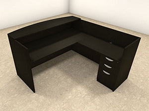 UTM Furniture 3pc L Shape Modern Office Reception Desk OT-SUL-R8