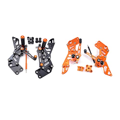 TAKENE Adjustable Rider Rear Sets for RC125 RC200 RC390 2014-2021 (Orange)