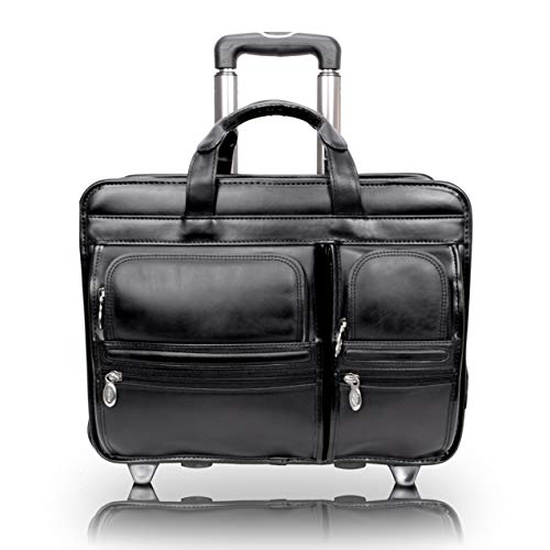 McKleinUSA Clinton 88445 Black 17 Detachable-Wheeled Laptop Case, One Size Blk