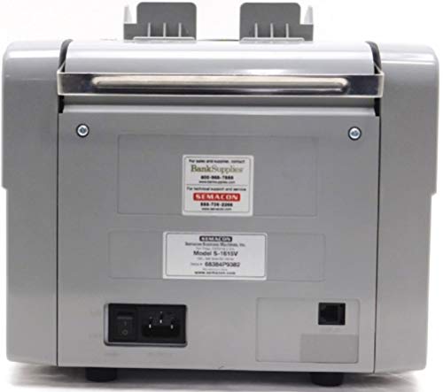 Semacon S-1615V Premium Bank Grade Currency Value Counter (UV CF), 10 Digit Keypad, Up to 1800 Banknotes Per Minute, Batching 10 keys/1-999 Range, SmartFeed Friction Roller System