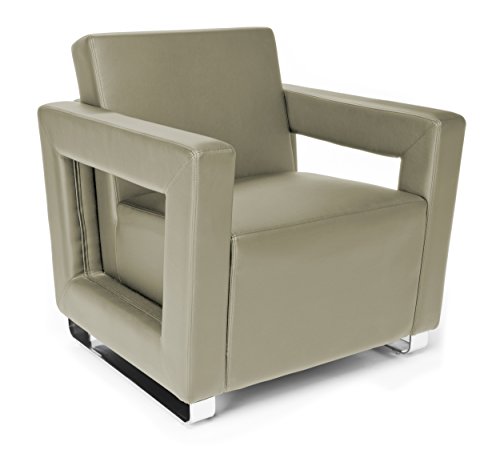 OFM Distinct Series Vinyl Guest / Reception Chair, Taupe