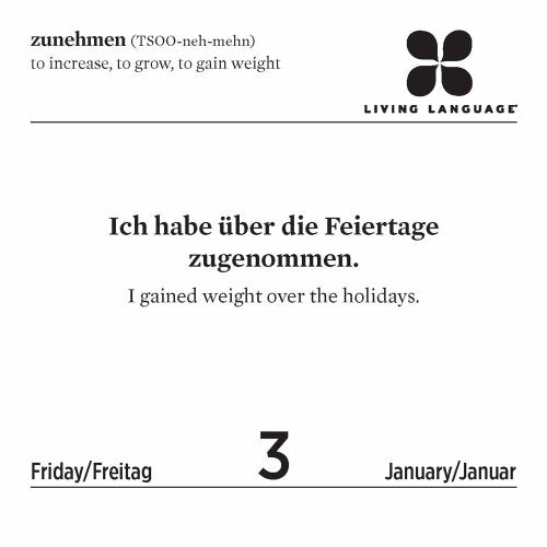 Living Language: German 2014 Day-to-Day Calendar: Daily Phrase & Culture Calendar