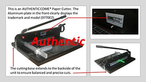 Authentic COME 9770EZ Paper Cutter 19Inch A2 19" Commercial Heavy Duty Guillotine Timmer Stack Paper Cutter 300 Sheets Metal Base Desktop Stack Cutter Trimmer for Home Office New