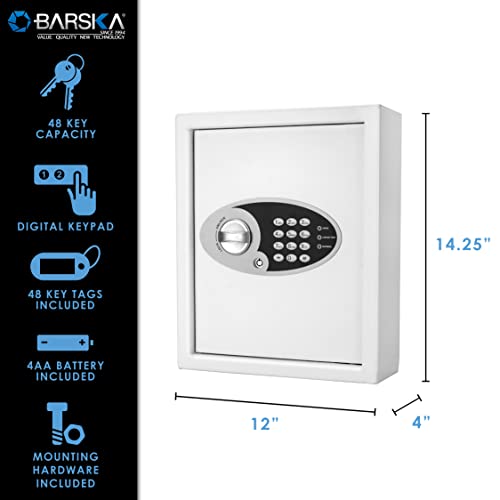 Barska AX12658 48 Wall Digital Keypad Cabinet Key Safe, One Size, Multi