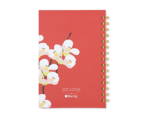 Snow & Graham for Blue Sky 2018 Weekly & Monthly Planner, Hardcover, Twin-Wire Binding, 5" x 8", Quince