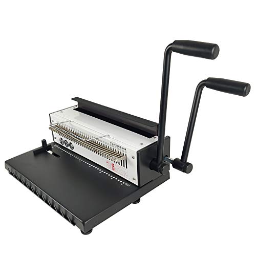 Rayson TD-1500B34R Binding Machine, Round Size Holes, 3:1 Pitch Wire-O Binder Punch 15 Sheets/Bind 130 Sheets with Sturdy Metal Construction