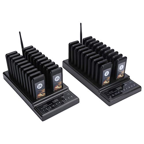 CUIFATI Wireless Restaurant Pager System with Dual Host - 1000m Range