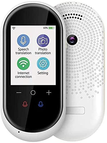 Portable Language Translator Device with WiFi/Hotspot Support, 106 Languages, 2.4 Inch Touch Screen - White