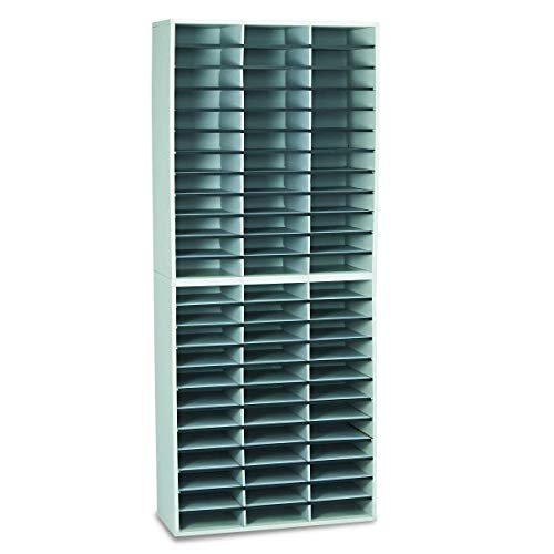 Fellowes 25121 Literature Organizer, 72 Letter Sections, 29 x 11 7/8 x 69 1/8, Dove Gray