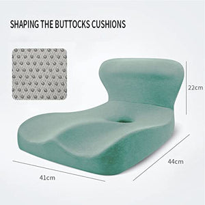 LSTQPK Memory Foam Ergonomic Posture Seat Pads - Coccyx Cushion, Hip Support Pillow for Sitting - Seat Cushion for Coccyx Sciatica Hemorrhoid Tailbone Back Pain Relief (Color: C)
