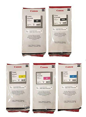 Canon PFI-207 300ml Ink Tank for Canon iPF680/685/780/785,5  Kit Consits of PFI-207BK (Black), PFI207C (Cyan), PFI207M (Magenta), PFI207MBK (Matte Black), PFI207Y (Yellow)