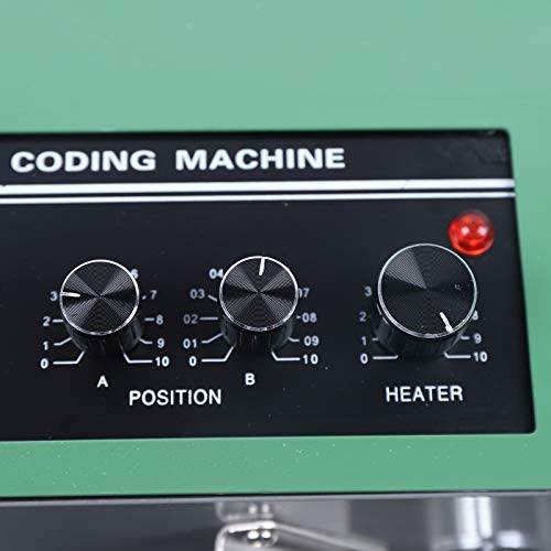 Gdrasuya10 MY-380F Solid-Ink Coding Machine, Stainless Steel Automatic Counting Printing Date Ink Wheel Printer 180W