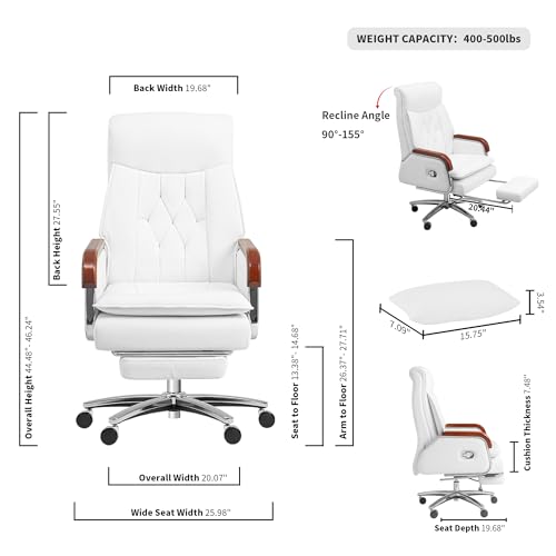 Kinnls Cameron Massage Office Chair with Footrest