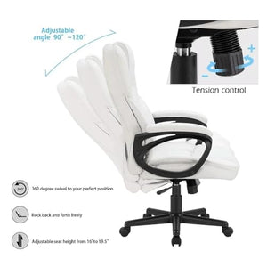 None High-Back Executive Office Chair with Lumbar Support