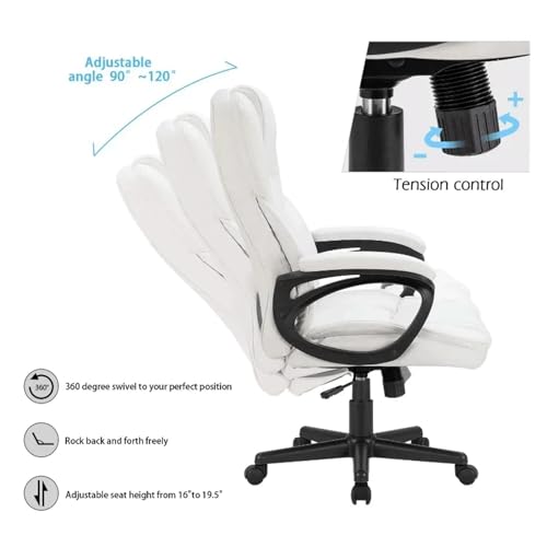 High-Back Executive Office Chair with Lumbar Support