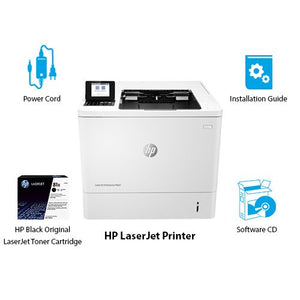 HP K0Q14A#BGJ LaserJet Enterprise M607n Printer w/Ink Bundle