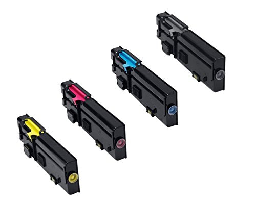 Dell Standard Yield Black and High Yield Cyan, Magenta, Yellow Toner Cartridge Set for C2660dn, C2665dnf